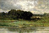 Edward Mitchell Bannister Swale Land painting